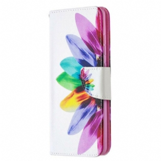 Flip Cover Samsung Galaxy S20 FE Akvarel Blomst