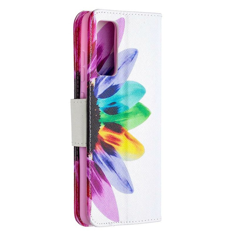 Flip Cover Samsung Galaxy S20 FE Akvarel Blomst