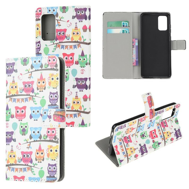 Flip Cover Samsung Galaxy S20 FE Flere Ugler