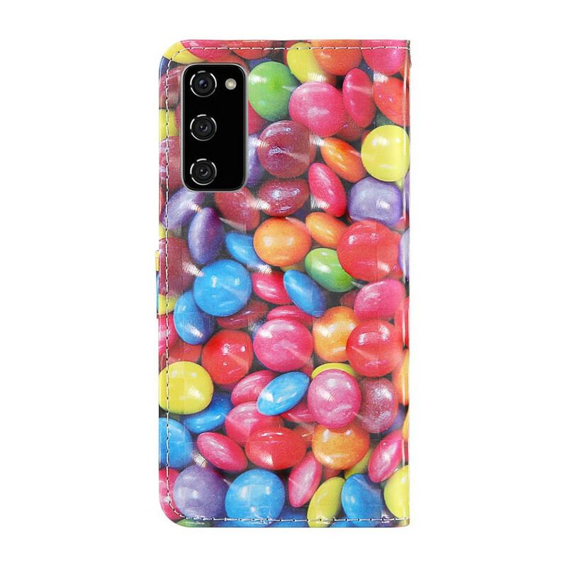 Flip Cover Samsung Galaxy S20 FE Light Spot Candy Med Snor