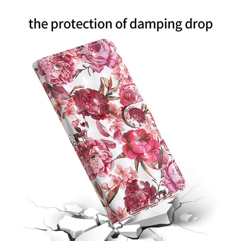 Flip Cover Samsung Galaxy S20 FE Lyse Pletroser Med Snor