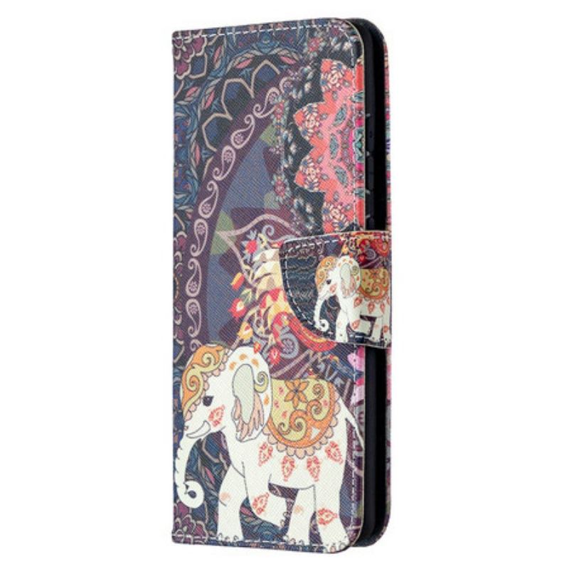 Flip Cover Samsung Galaxy S20 FE Mandala Med Etniske Elefanter