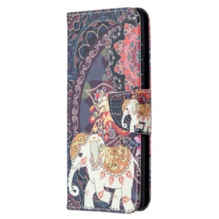 Flip Cover Samsung Galaxy S20 FE Mandala Med Etniske Elefanter