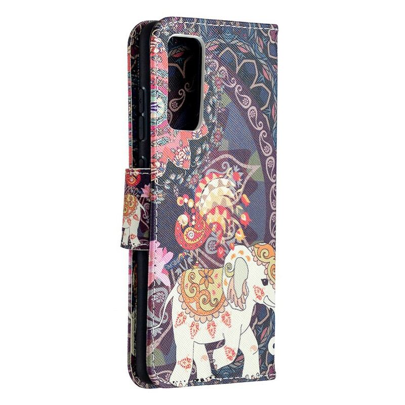 Flip Cover Samsung Galaxy S20 FE Mandala Med Etniske Elefanter