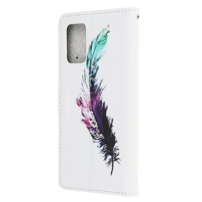 Flip Cover Samsung Galaxy S20 FE Med Snor Fjer Med Snor