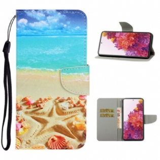 Flip Cover Samsung Galaxy S20 FE Med Snor Lanyard Beach