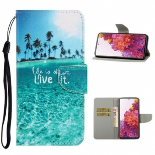 Flip Cover Samsung Galaxy S20 FE Med Snor Live It At Lanyard