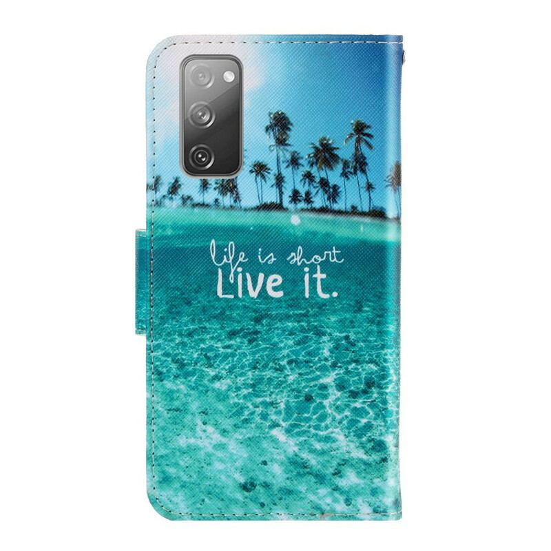 Flip Cover Samsung Galaxy S20 FE Med Snor Live It At Lanyard