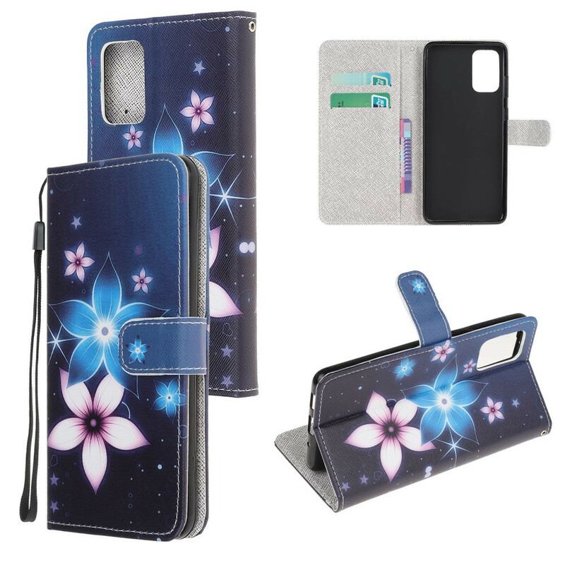 Flip Cover Samsung Galaxy S20 FE Med Snor Lunar Strap Blomster