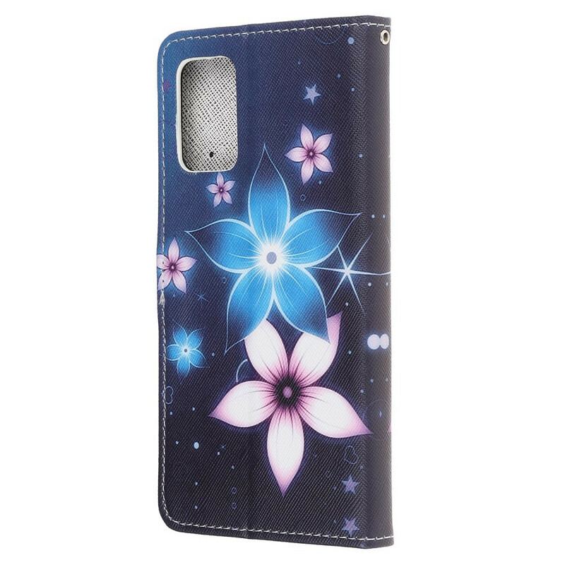 Flip Cover Samsung Galaxy S20 FE Med Snor Lunar Strap Blomster