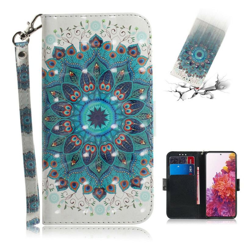 Flip Cover Samsung Galaxy S20 FE Med Snor Mesterlig Mandala Med Rem