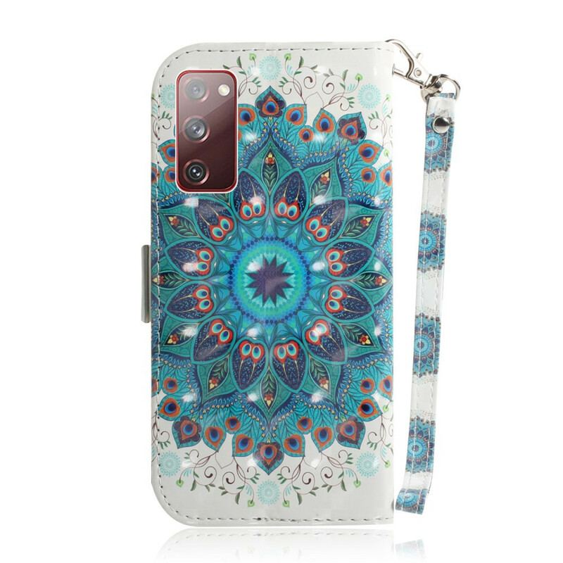 Flip Cover Samsung Galaxy S20 FE Med Snor Mesterlig Mandala Med Rem