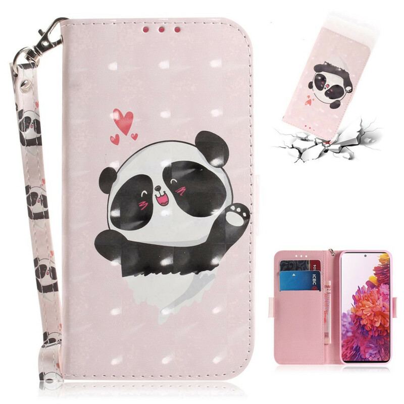 Flip Cover Samsung Galaxy S20 FE Med Snor Panda Love Med Snor