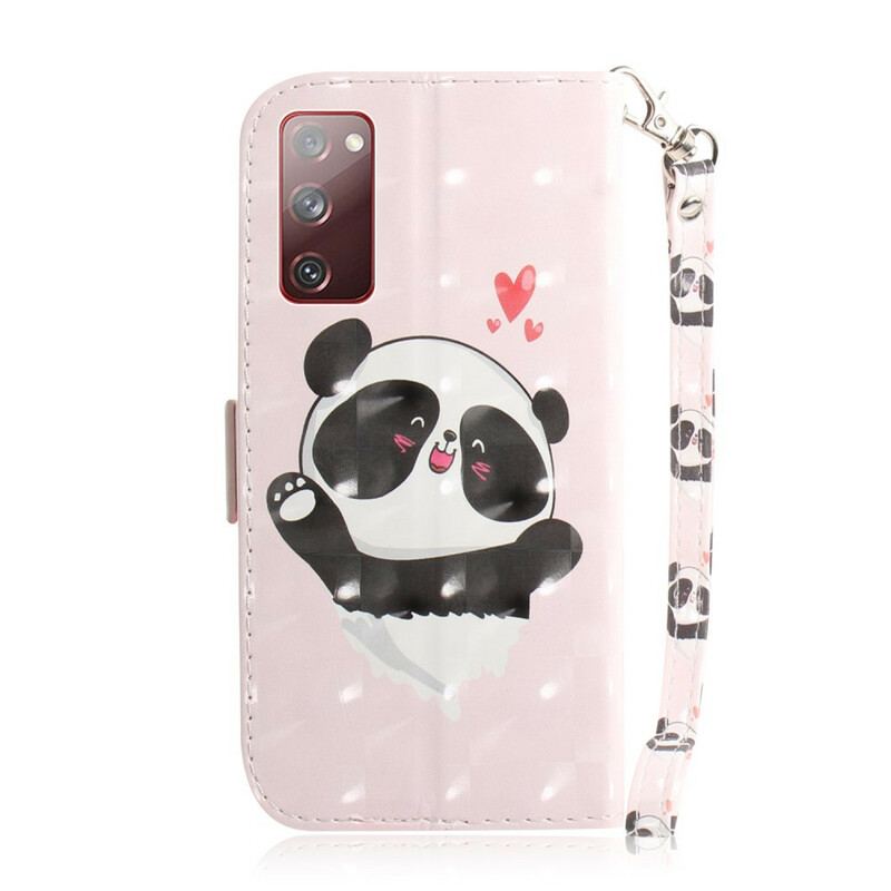 Flip Cover Samsung Galaxy S20 FE Med Snor Panda Love Med Snor