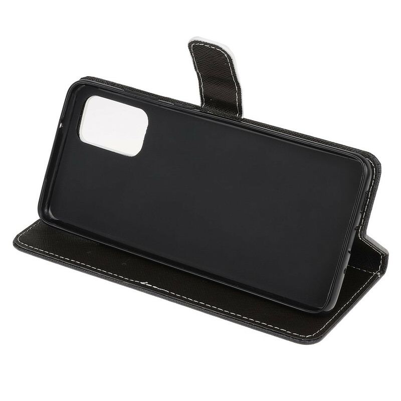 Flip Cover Samsung Galaxy S20 FE Med Snor Strappy Black Cat Eyes