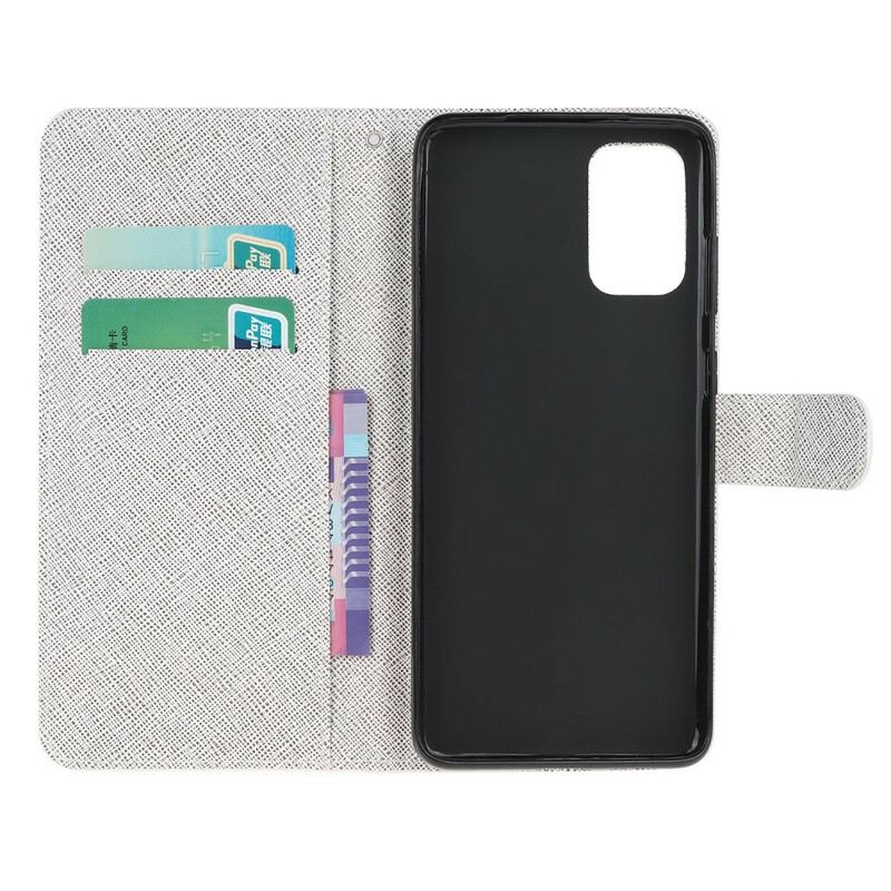 Flip Cover Samsung Galaxy S20 FE Med Snor Strappy Diamond Sommerfugle