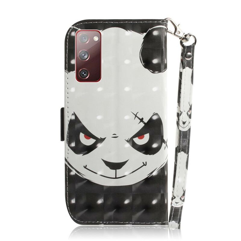 Flip Cover Samsung Galaxy S20 FE Med Snor Vred Panda Med Snor