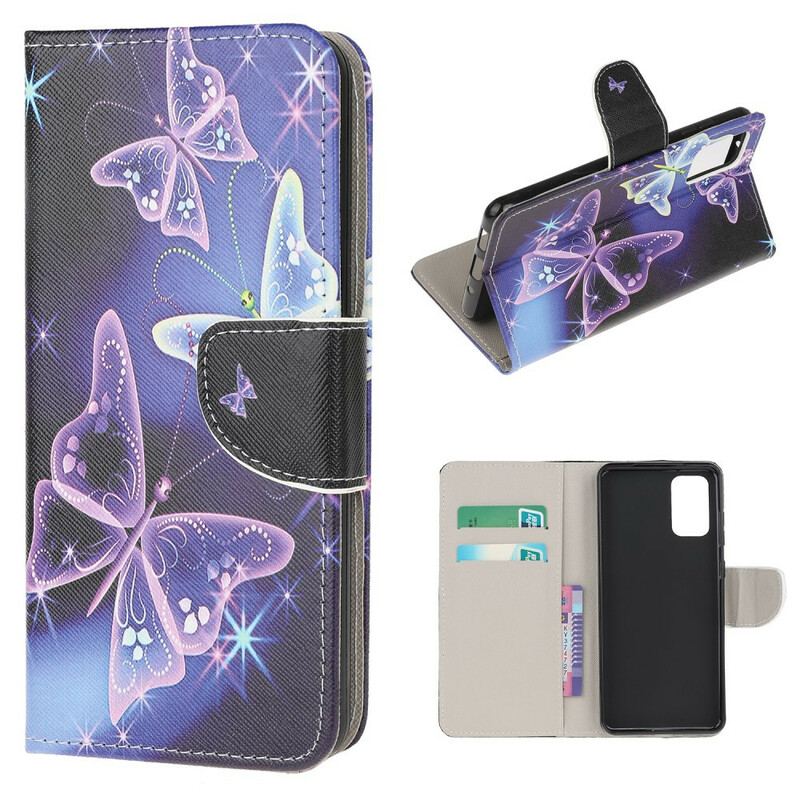 Flip Cover Samsung Galaxy S20 FE Sommerfugle