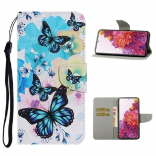 Flip Cover Samsung Galaxy S20 FE Sommerfugle Og Sommerblomster