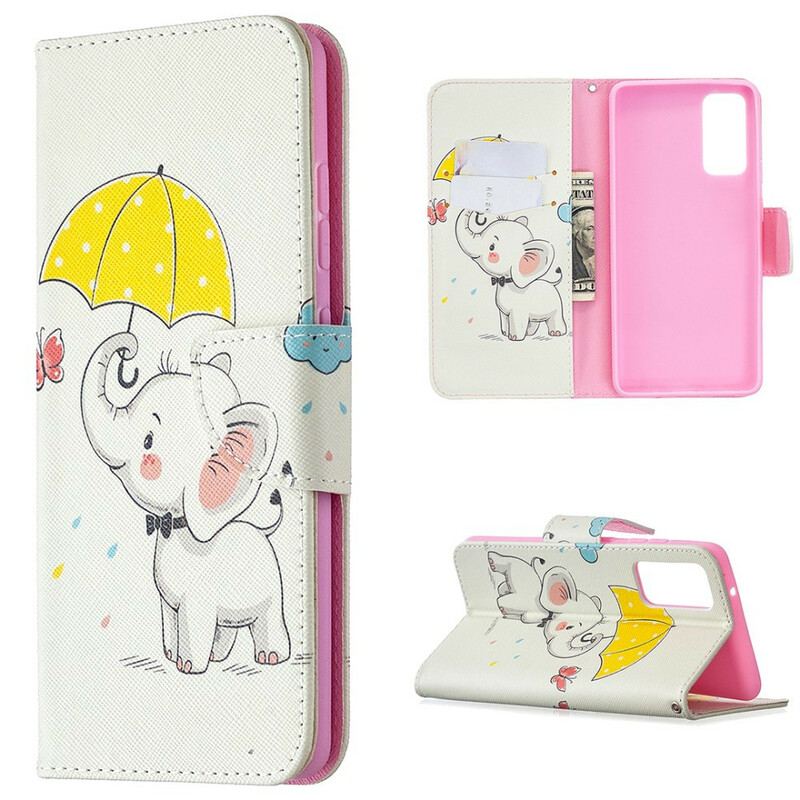 Læder Cover Samsung Galaxy S20 FE Baby Elefant