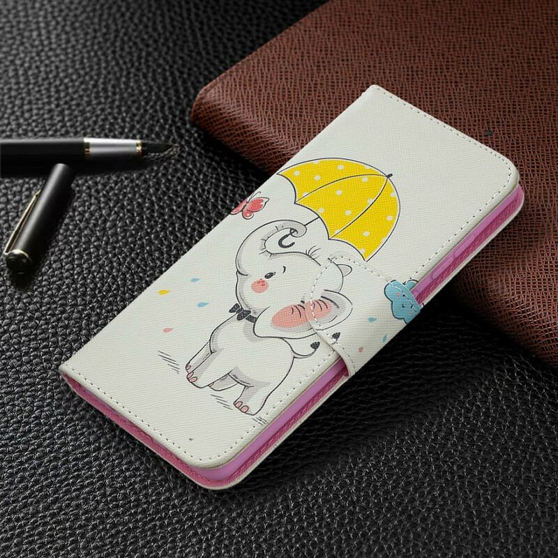 Læder Cover Samsung Galaxy S20 FE Baby Elefant