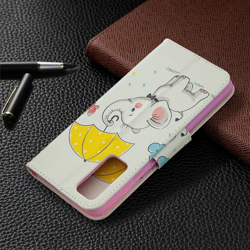 Læder Cover Samsung Galaxy S20 FE Baby Elefant