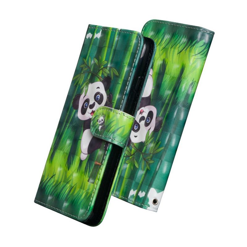 Læder Cover Samsung Galaxy S20 FE Panda Og Bambus