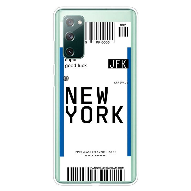 Mobilcover Samsung Galaxy S20 FE Boardingkort Til New York