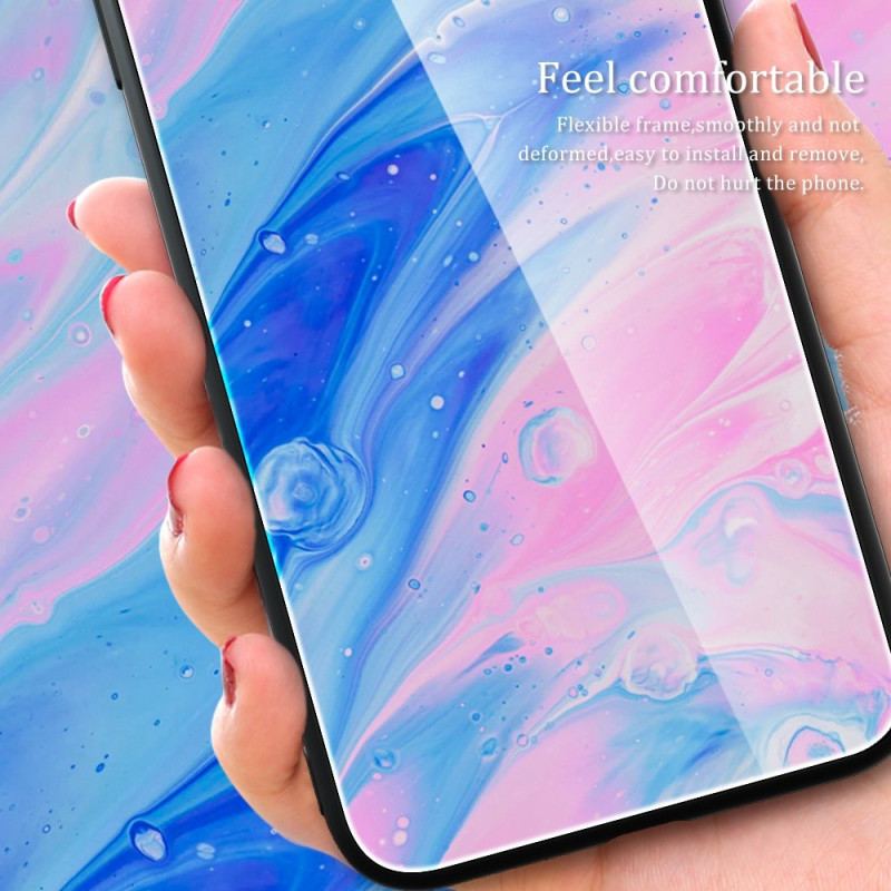 Cover Oppo Reno 8 Pro Marmorfarver Hærdet Glas