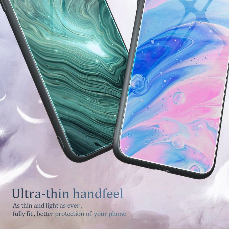 Cover Oppo Reno 8 Pro Marmorfarver Hærdet Glas