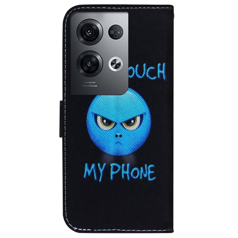 Flip Cover Oppo Reno 8 Pro Med Snor Lanyard Emoji Telefon