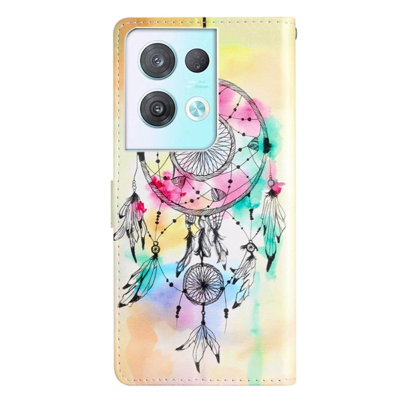 Flip Cover Oppo Reno 8 Pro Med Snor Strap Dream Catcher