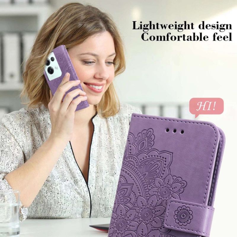 Flip Cover Oppo Reno 8 Pro Med Snor Strappy Floral