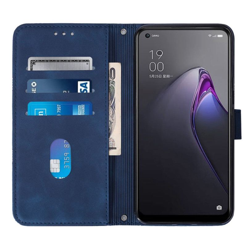 Flip Cover Oppo Reno 8 Pro Trekanter Med Skulderrem