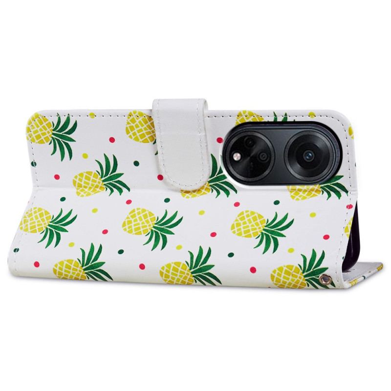 Flip Cover Oppo A98 5g Ananas Med Rem