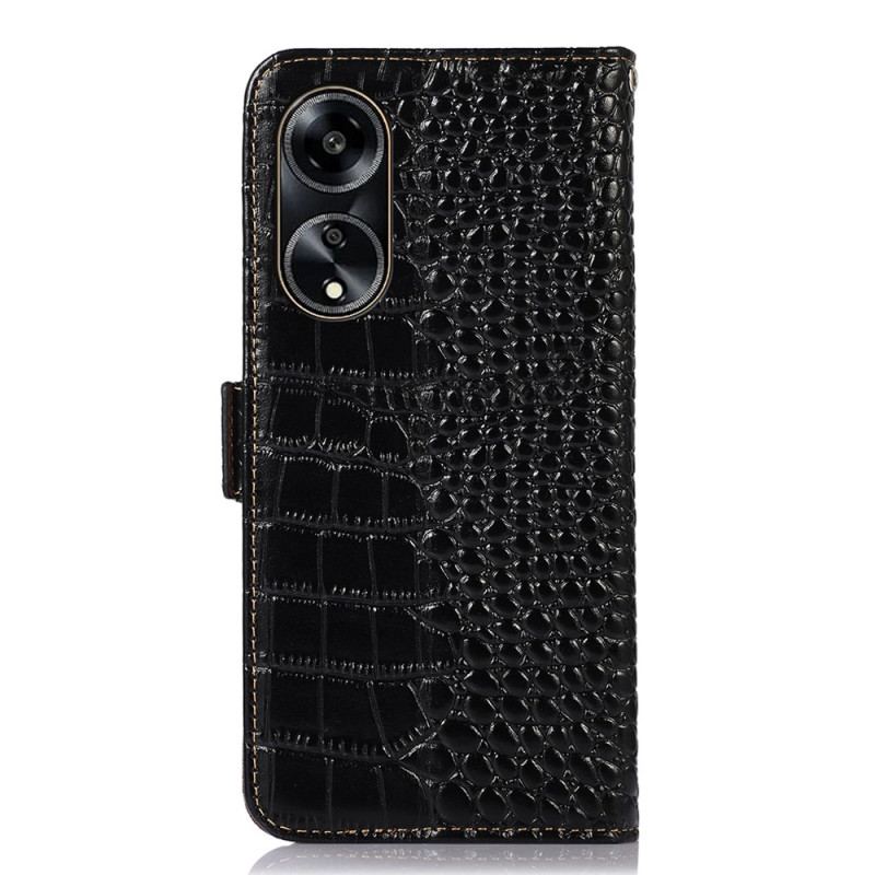 Flip Cover Oppo A98 5g Khazneh Crocodile Style Rfid-blokering