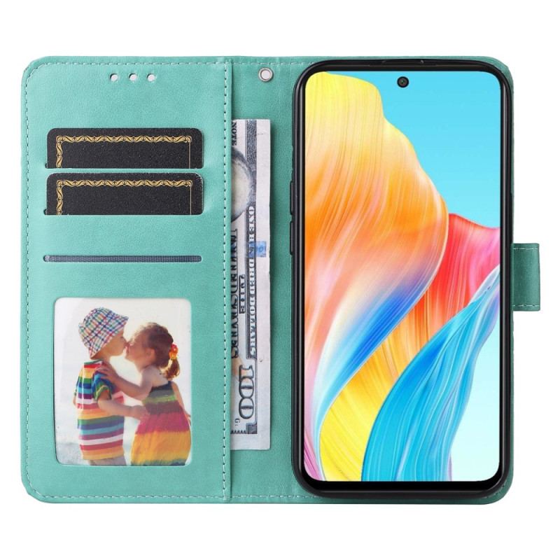 Flip Cover Oppo A98 5g Solsikkemønster