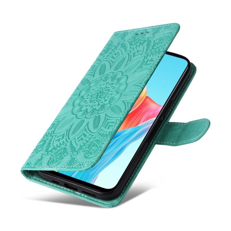 Flip Cover Oppo A98 5g Solsikkemønster