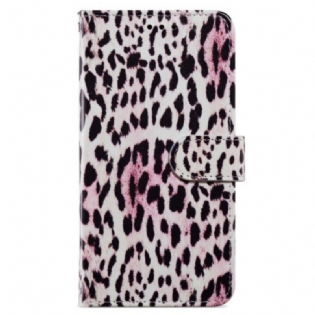 Flip Cover Til Oppo A98 5g Leopardmønster Med Rem