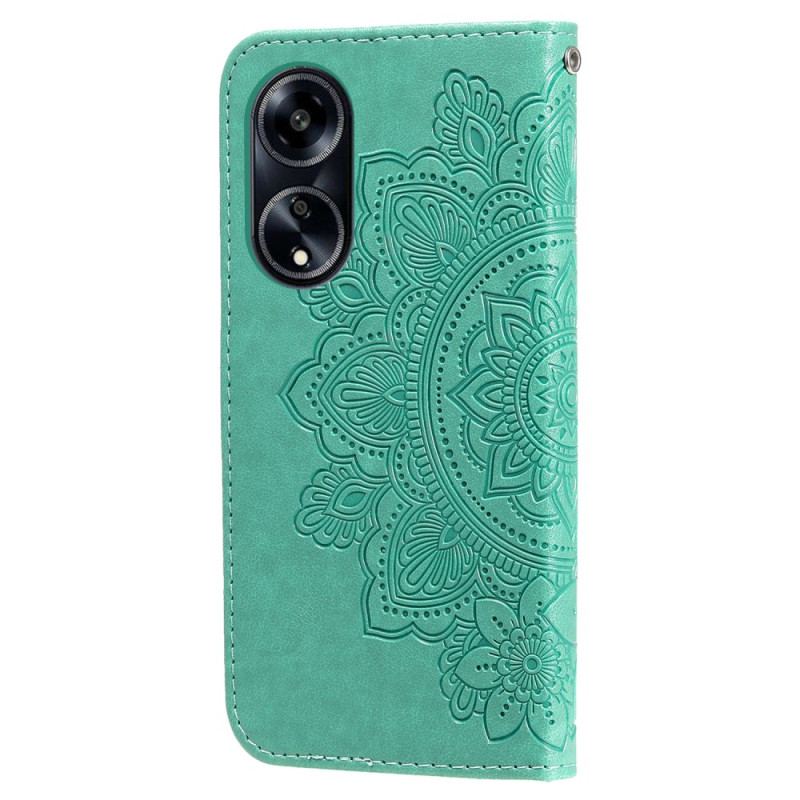 Læder Cover Oppo A98 5g Telefon Etui Mandala Print Med Rem