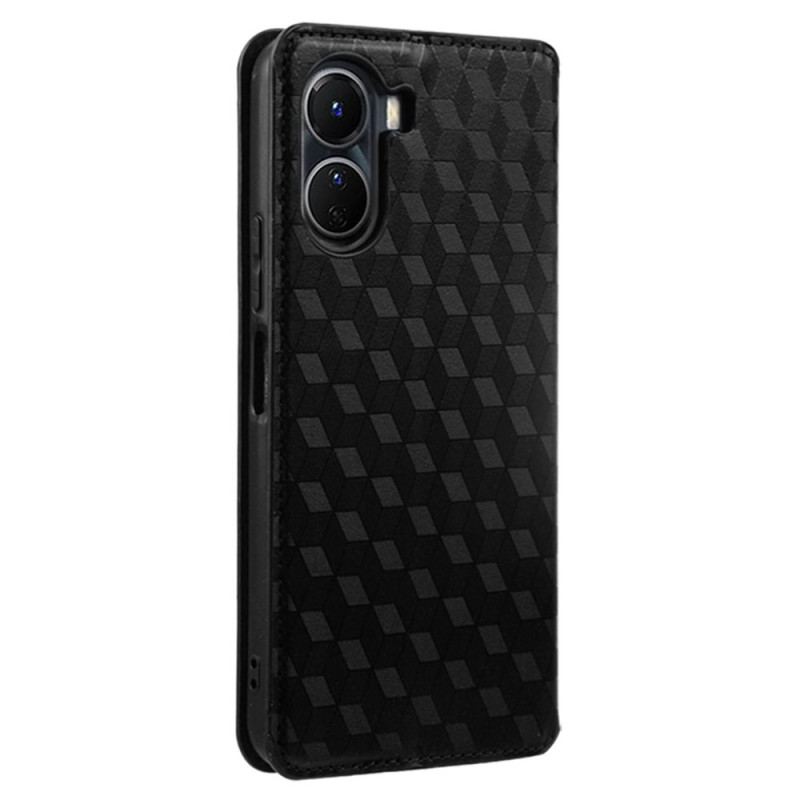 Cover Vivo Y16 Flip Cover 3d Tekstur