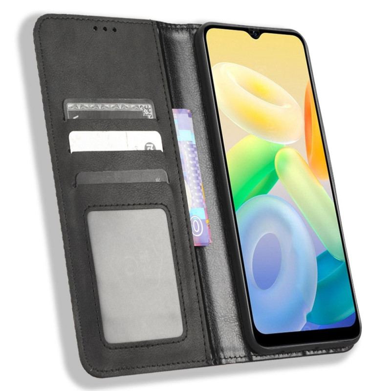 Cover Vivo Y16 Flip Cover Stilfuldt Imiteret Læder