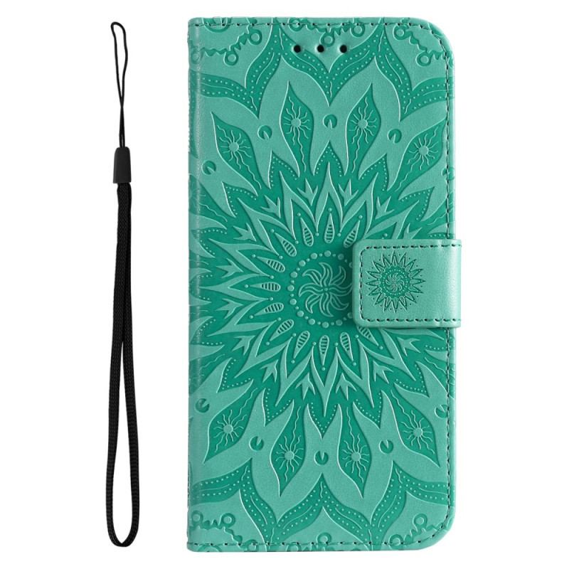 Flip Cover Vivo Y16 Mandala Sun Med Snor