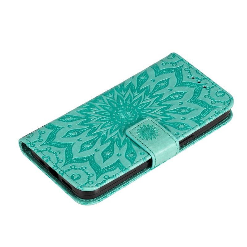 Flip Cover Vivo Y16 Mandala Sun Med Snor