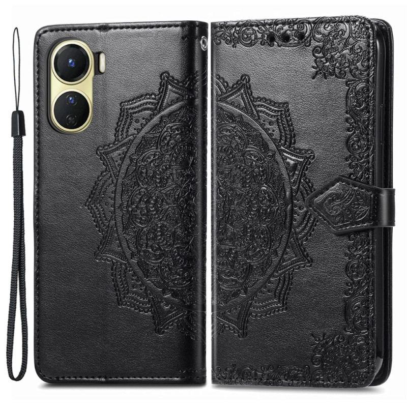 Læder Cover Vivo Y16 Barok-mandala