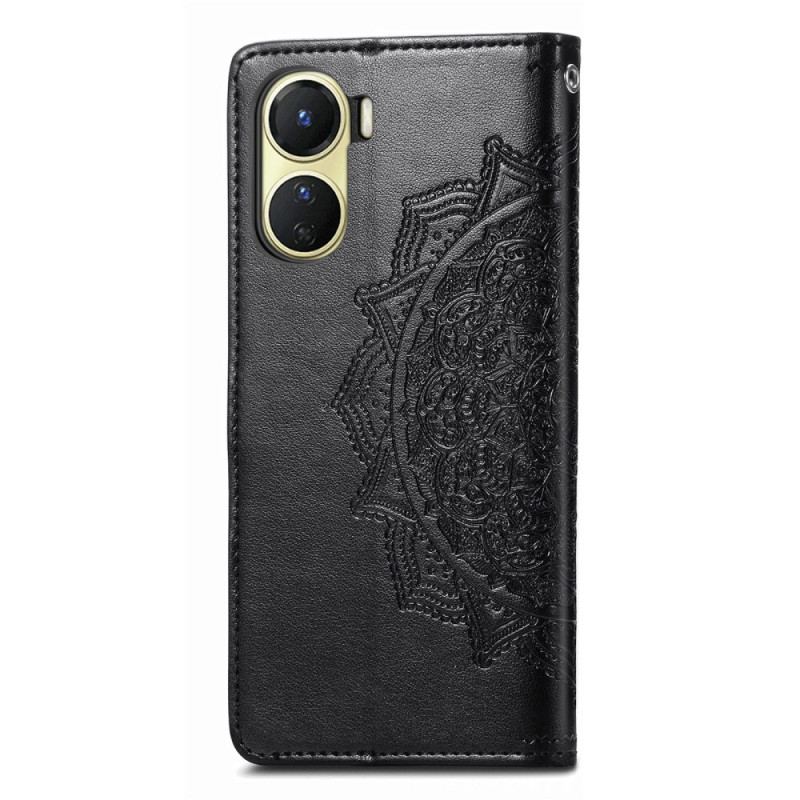 Læder Cover Vivo Y16 Barok-mandala