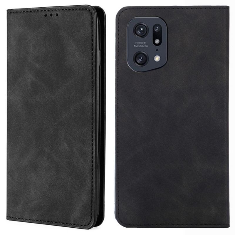 Cover Oppo Find X5 Pro Flip Cover Hudberøring