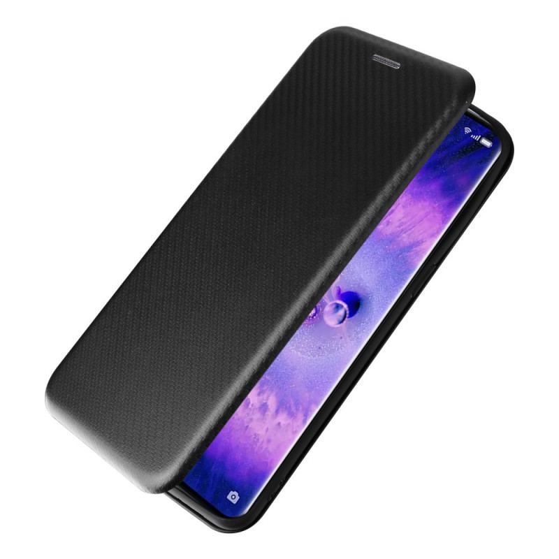 Cover Oppo Find X5 Pro Flip Cover Kulfiber Tekstur