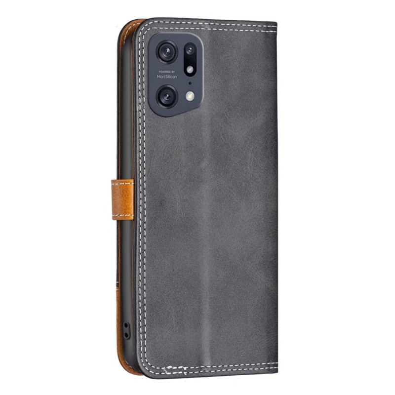 Flip Cover Oppo Find X5 Pro Binfen Farve Rem