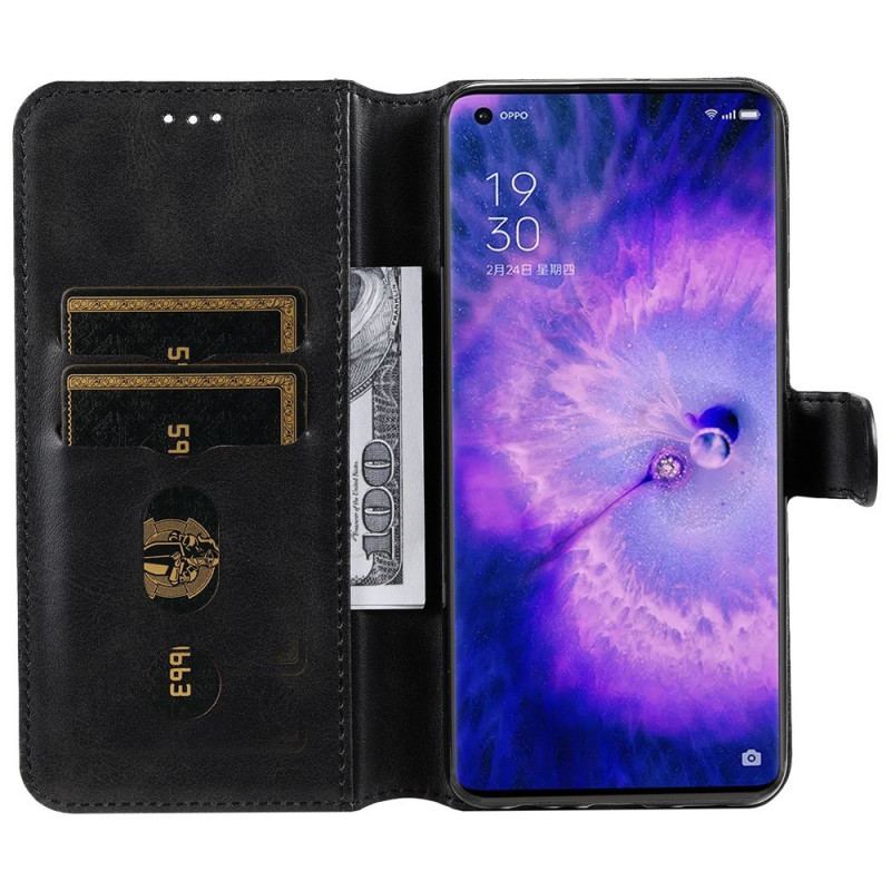 Læder Cover Oppo Find X5 Pro Forenet